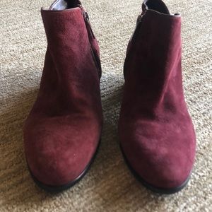 Sam Edelman Maroon Suede Booties